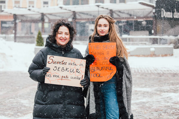 Piektais Sieviešu solidaritātes gājiens. Foto: Nauris Dollins