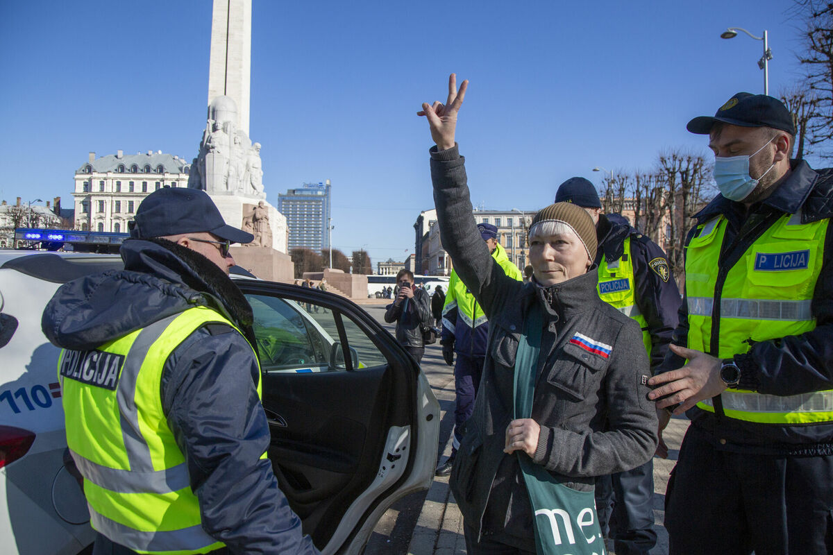 Jeļena Kreile, kas vairākkārt publiski atbalstījusi Krievijas agresiju Ukrainā. Foto: Edijs Pālens/LETA