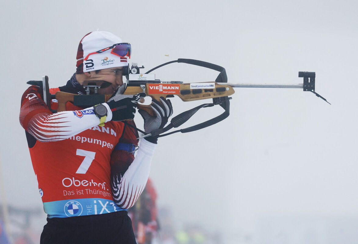 Latvijas biatlonists Andrejs Rastorgujevs. Foto: Scanpix