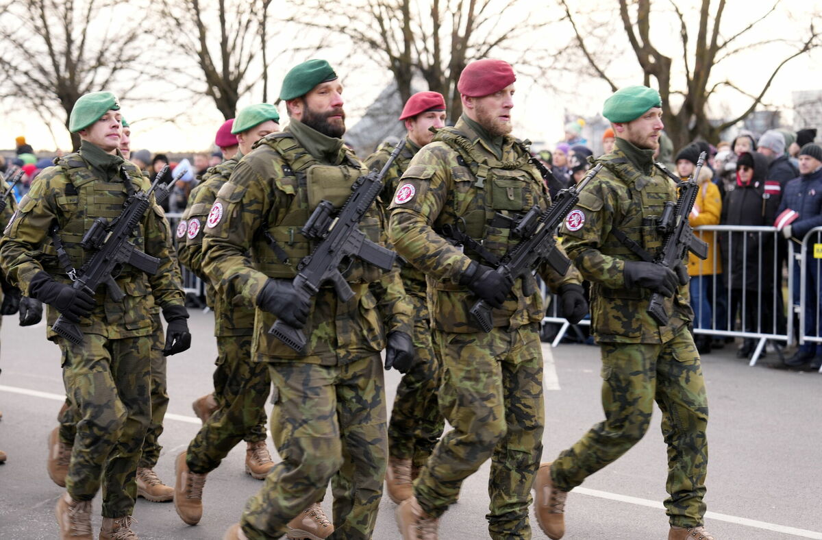 Latvijas karavīri. Foto: Zane Bitere/LETA