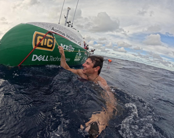 Aurims Valujavičs ceļojumā pāri Atlantijas okeānam. Foto: @aurimas.keliautojas/Instagram