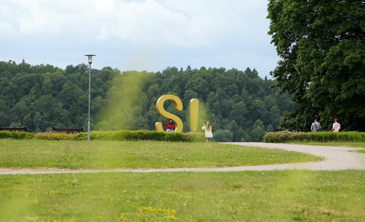 Siguldas novada pašvaldības preču zīme "S!". Foto: LETA