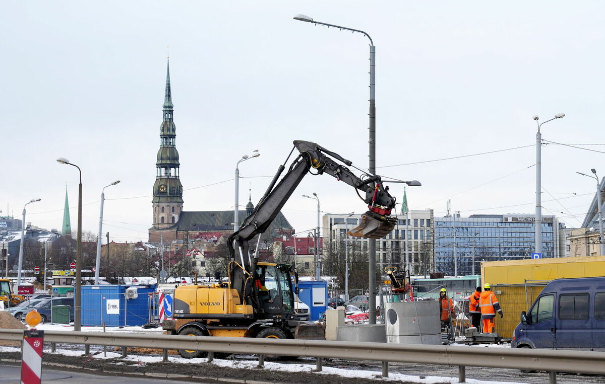 "Rail Baltica" projekts Rīgas centrā. Foto: Zane Bitere/LETA