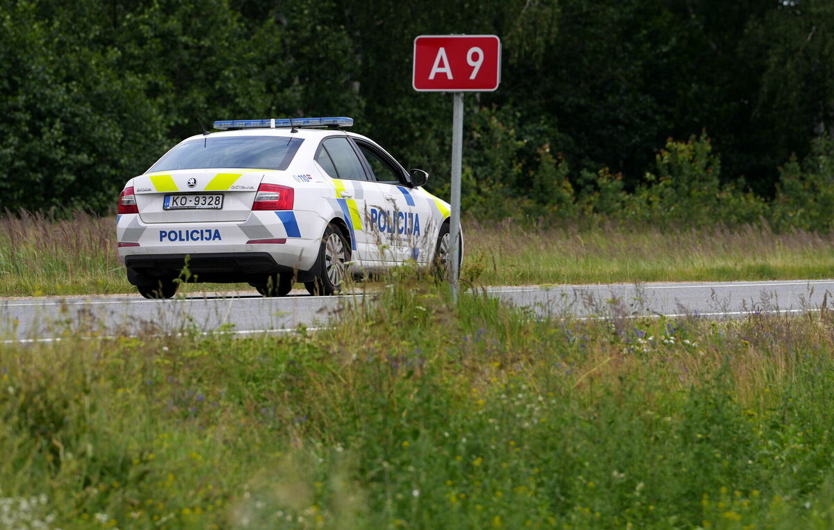 Valsts policijas auto. Foto: Paula Čurkste/LETA