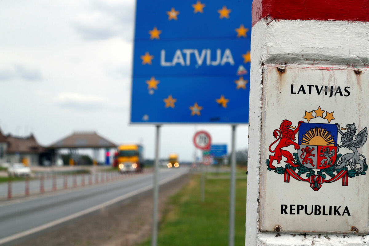 Latvijas robežpunkts. Foto: REUTERS/Ints Kalnins