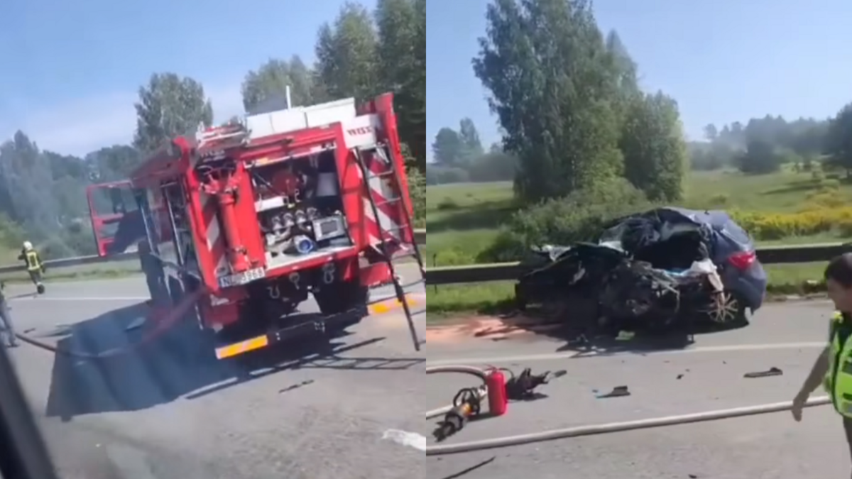 Ceļu satiksmes negadījums uz A7 šosejas. Foto: Sadursme/Facebook