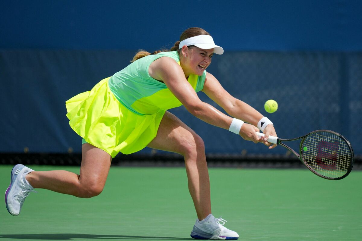 Latvijas pirmā rakete Aļona Ostapenko. Foto: Aaron Doster / GETTY IMAGES