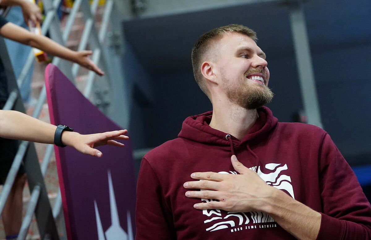 Latvijas basketbolists Kristaps Porziņģis. Foto: Evija Trifanova/LETA