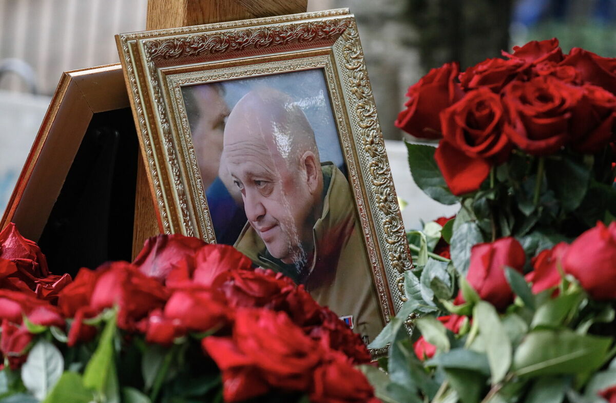 Jevgēņija Prigožina piemiņas vieta. Foto: EPA/STRINGER