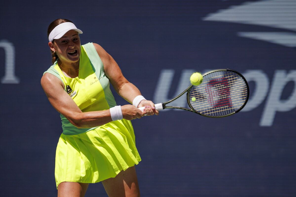 Aļona Ostapenko. Foto: EPA/SARAH YENESEL