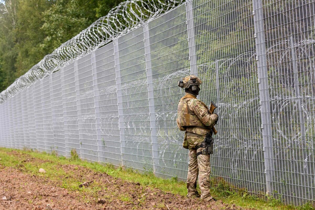 Latvijas-Baltkrievijas robeža. Foto: Gints Ivuskans / AFP