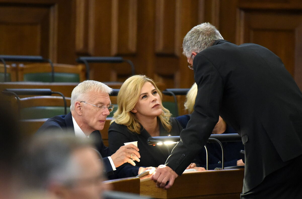 Krišjānis Kariņš un Evika Siliņa. Foto: Zane Bitere/LETA