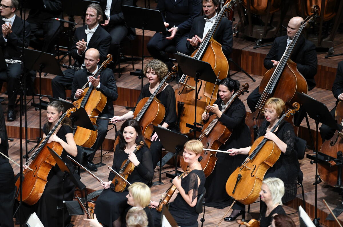 Liepājas Simfoniskais orķestris. Foto: Ieva Lūka/LETA