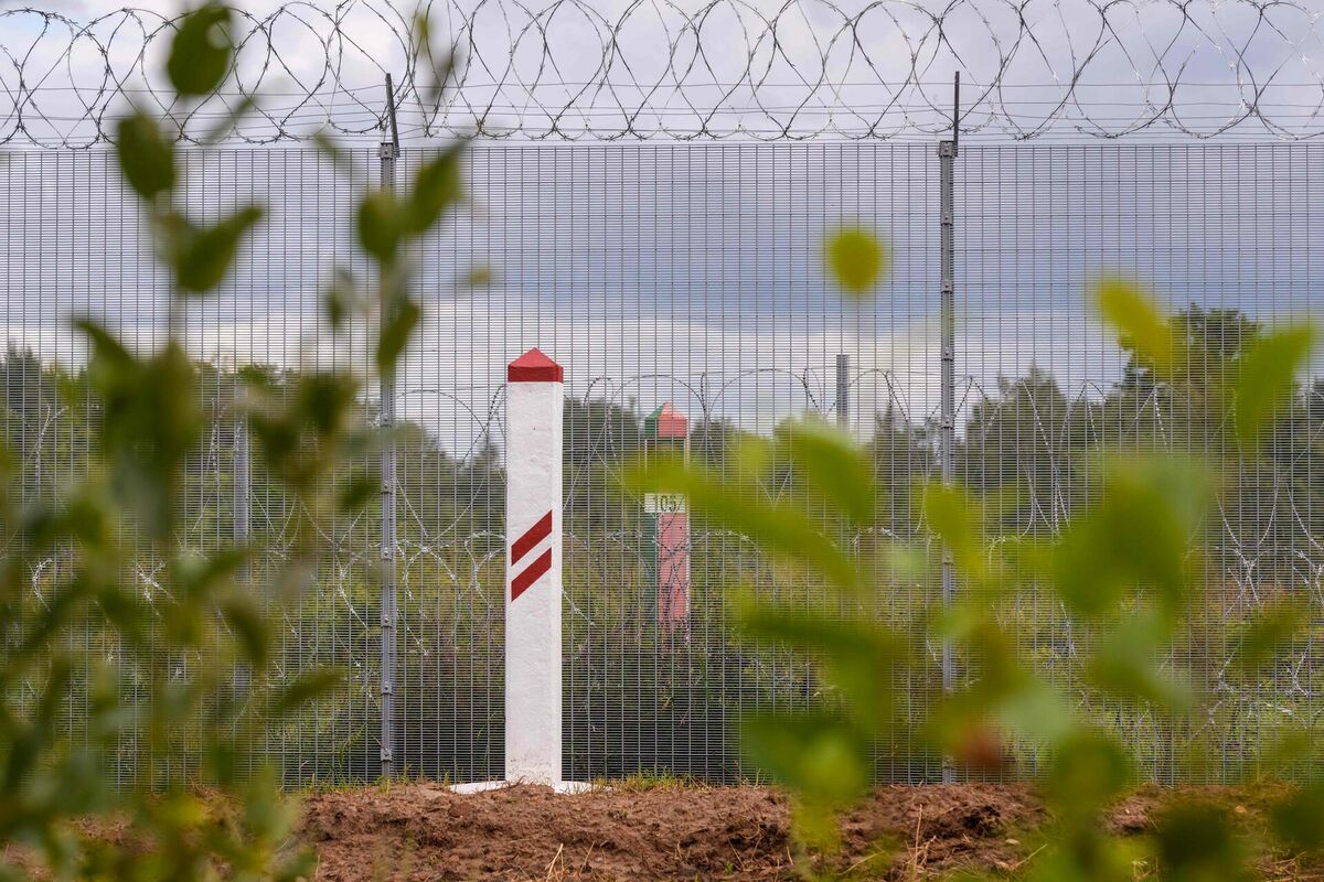Latvijas-Baltkrievijas robeža. Foto: Gints Ivuskans / AFP