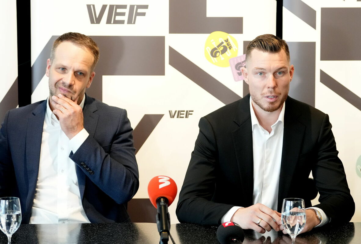 Jānis Gailītis un Dairis Bertāns. Foto: Edijs Pālens/LETA