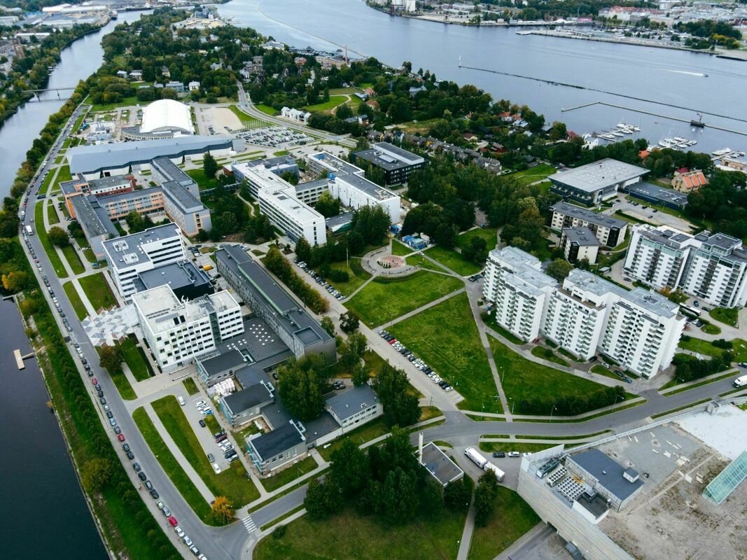 Rīgas Tehniskās universitātes ēku komplekss Ķīpsalā. Foto: Rīgas Tehniskā universitāte