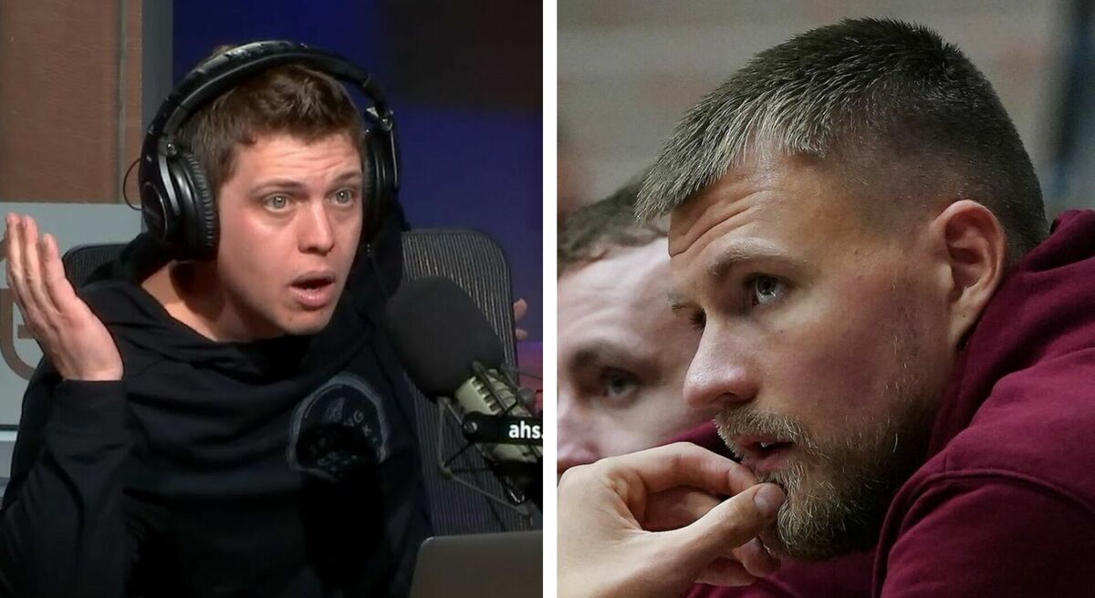 Kriss Vernons un Kristaps Porziņģis. Foto: Ekrānšāviņš no "Youtube"/Evija Trifanova/LETA