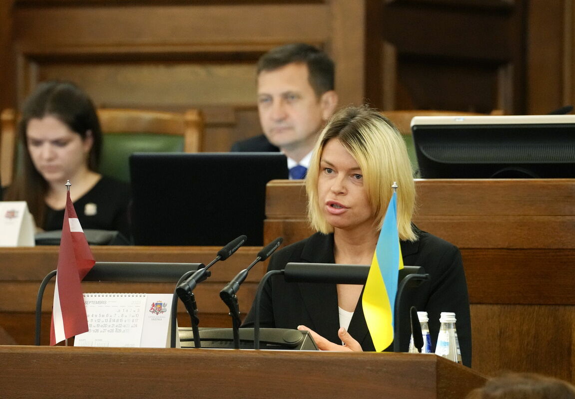 Saeimas deputāte Glorija Grevcova. Foto: Evija Trifanova/LETA