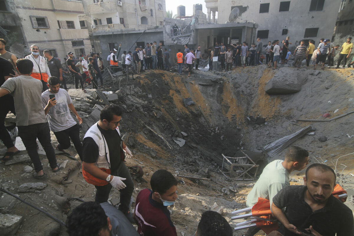 Postījumi Gazas joslā 24. oktobrī. Foto: AP Photo/Hatem Ali