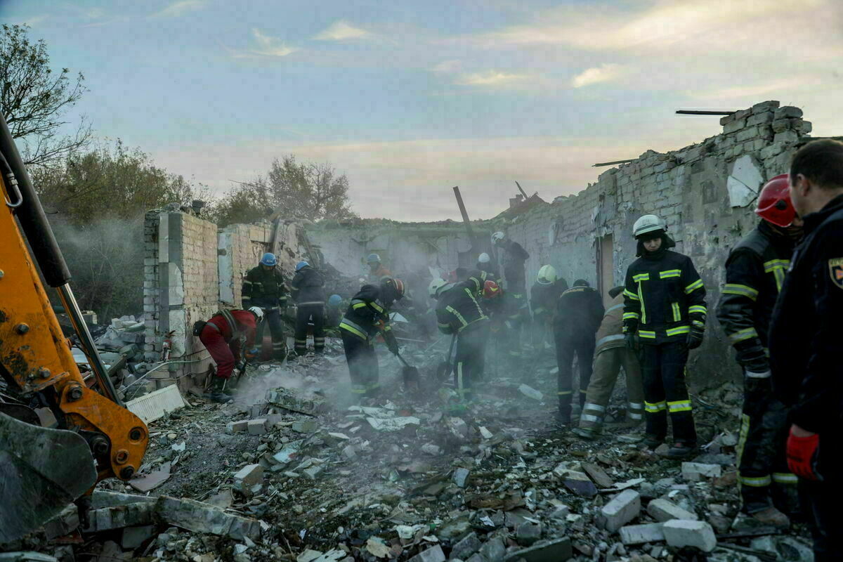 Ukraina pēc okupantu raķešu trieciena. Foto: EPA/YAKIV LYASHENKO/Scanpix