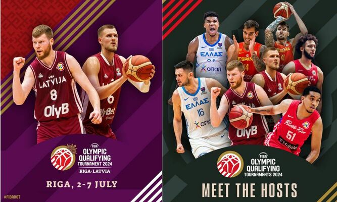 Olimpisko spēļu basketbola kvalifikācijas turnīrs. Foto: Latvijas Basketbola savienība