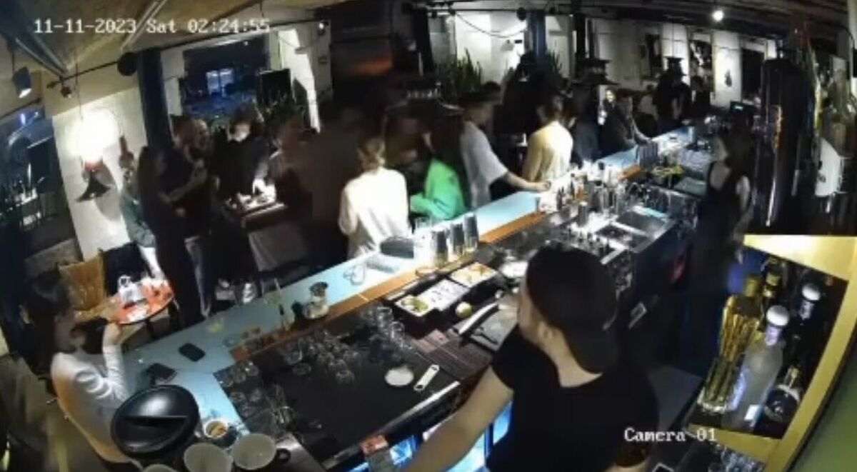 Incidenta brīdis restorānā "Space Falafel". Foto: "Instagram" / @gonzo_las_vegas