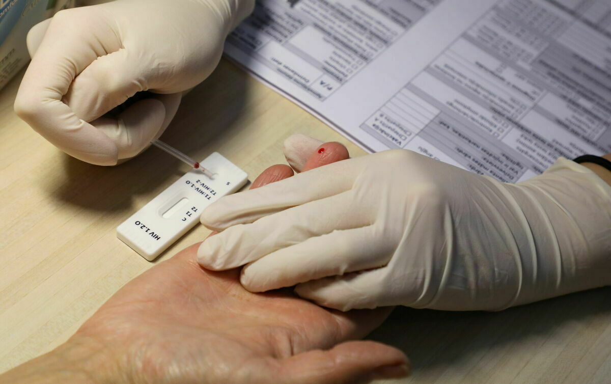 Testēšana pret HIV. Foto: Evija Trifanova/LETA
