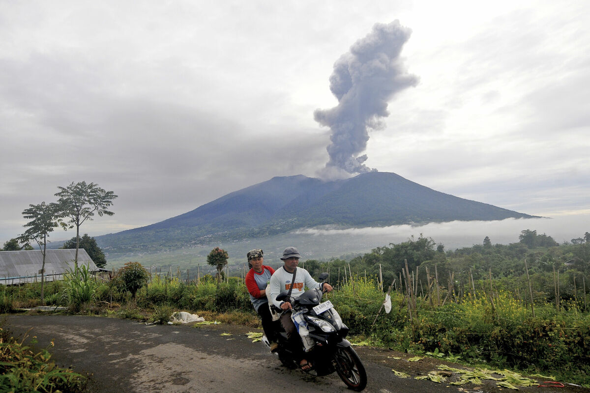 Marupi vulkāna izvirdums. Foto: scanpix/AP