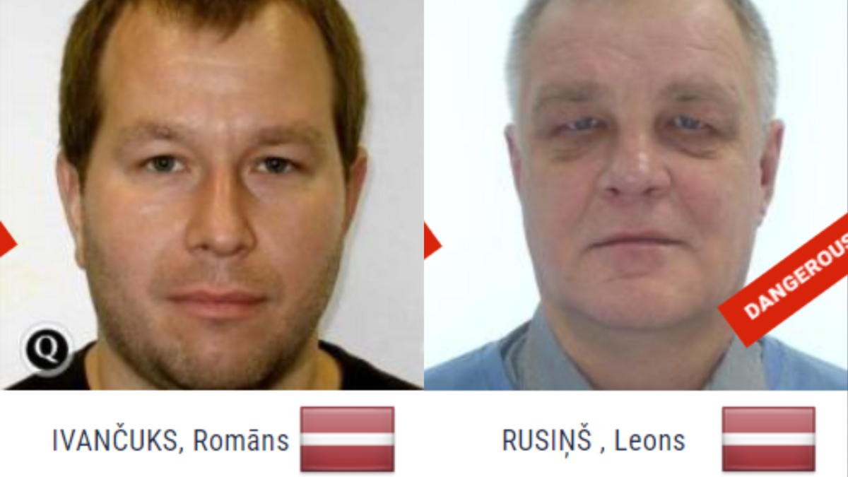 Noziedznieki Romāns Ivančuks un Leons Rusiņš. Foto: www.eumostwanted.eu