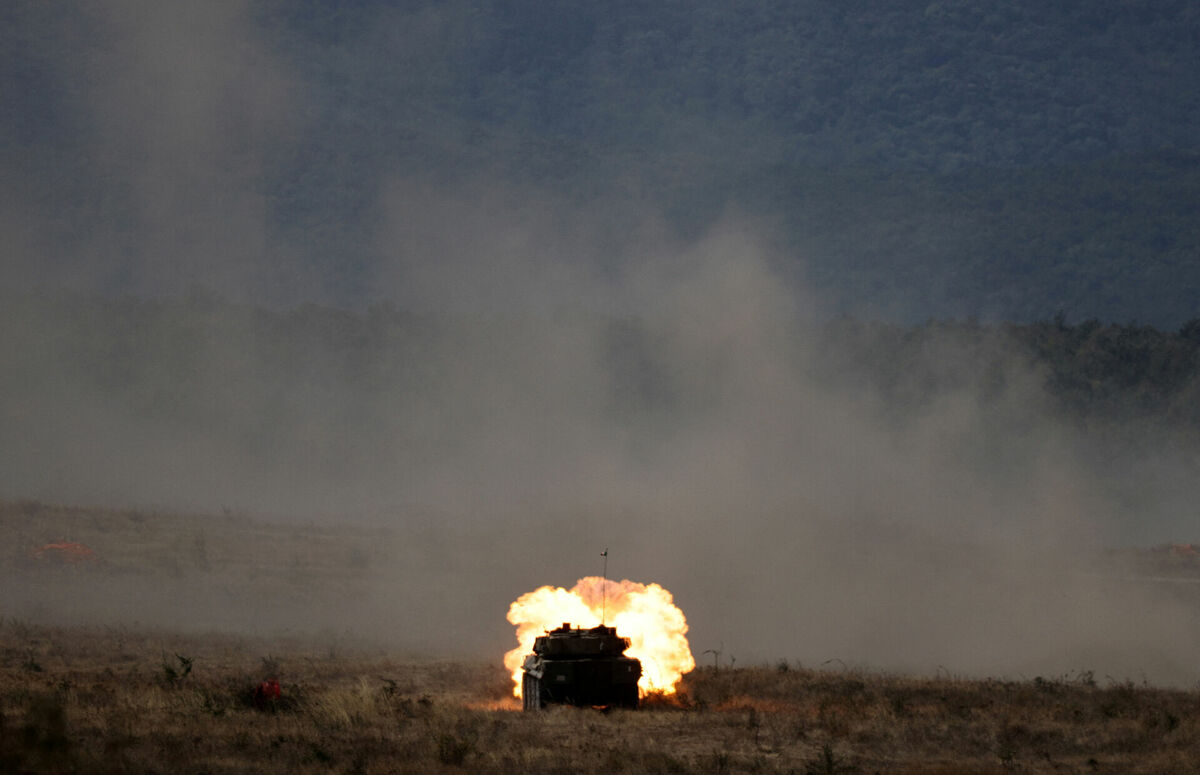 Militārā tehnika Bulgārijā. Foto: REUTERS/Stoyan Nenov/Scanpix