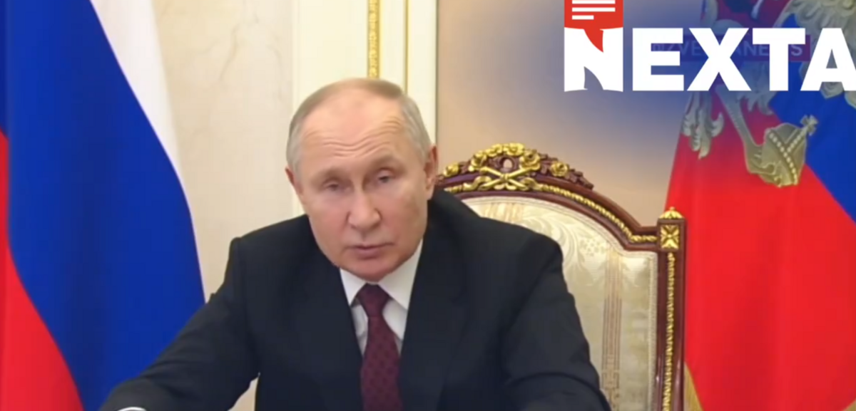 Vladimirs Putins. Foto: Ekrānšāviņš no "Twitter"/@nexta_tv