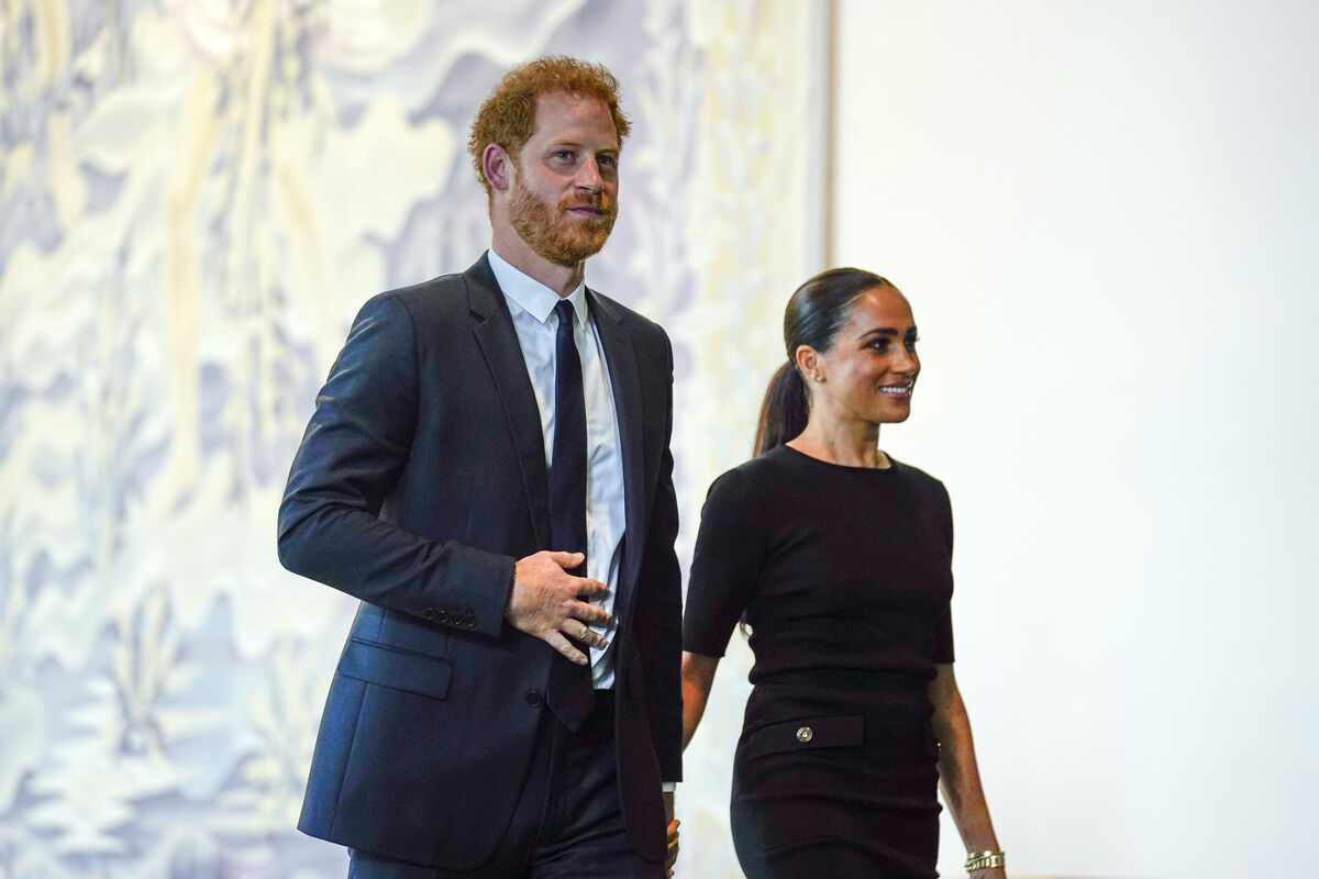 Princis Harijs un Megana Mārkla. Foto: AP Photo/Seth Wenig