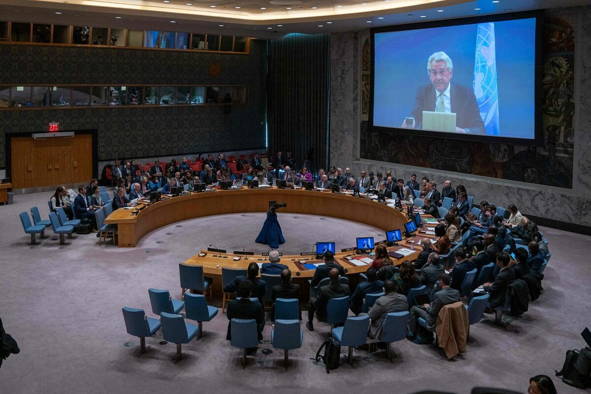 Apvienoto Nāciju Organizācijas Drošības padomes sanāksme par Izraēlas un Hamas karu. Foto: David Dee Delgado / GETTY IMAGES