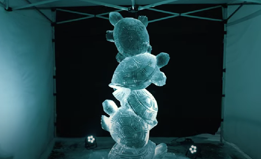 Ledus skulptūru festivāls Foto: Youtube ekrānšāviņš