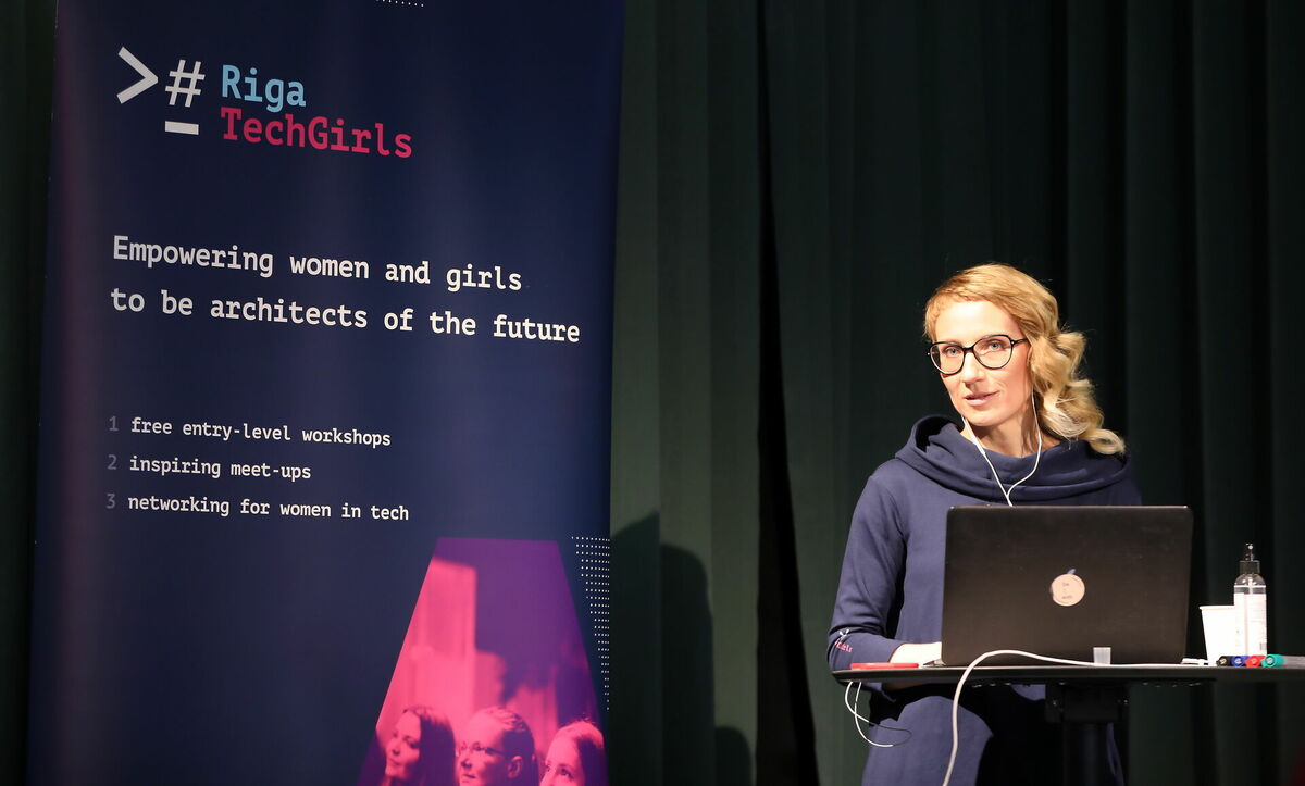 "Riga TechGirls" vadītāja Anna Andersone. Foto: Evija Trifanova/LETA