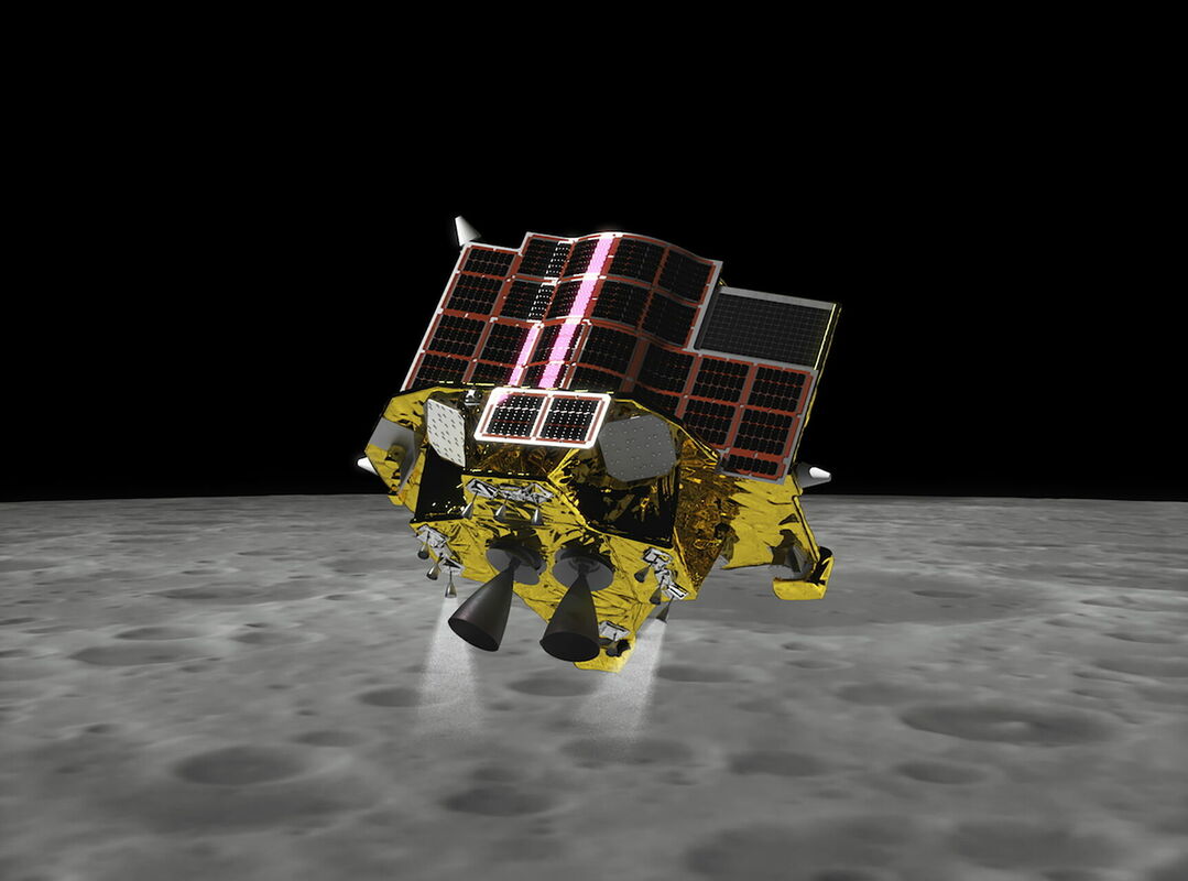 Japānas zondes "Smart Lander for Investigating Moon" jeb SLIM ilustrācija. Foto: EPA/JAXA