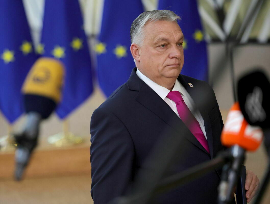 Ungārijas premjerministrs Viktors Orbāns. Foto: EPA/OLIVIER MATTHYS