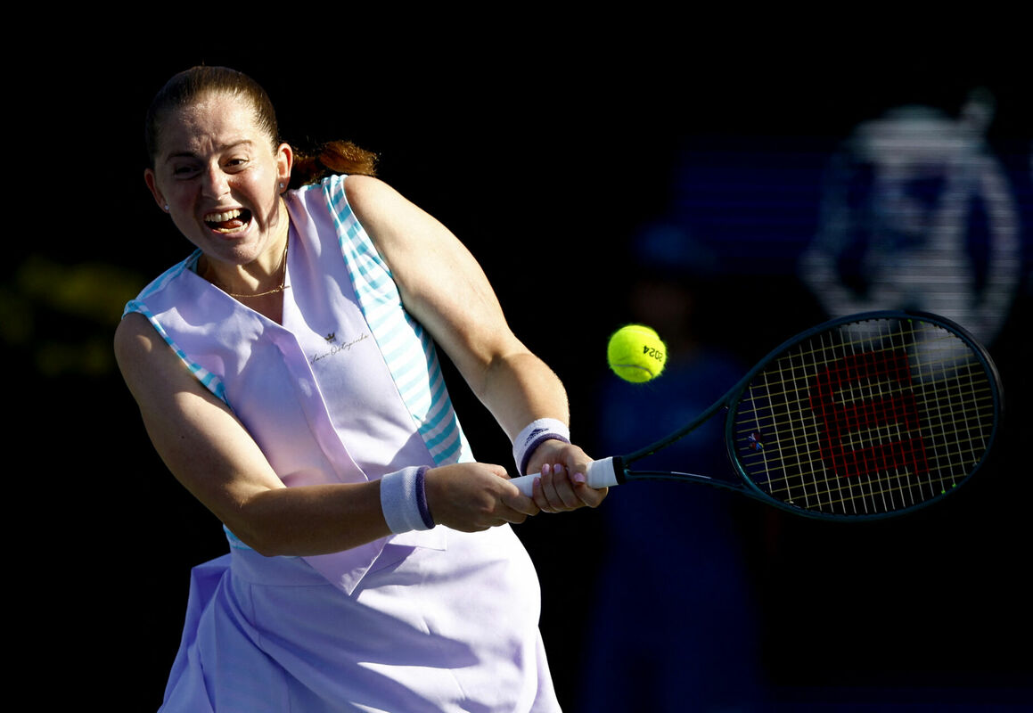 Latvijas tenisa pirmā rakete Aļona Ostapenko. Foto: REUTERS/Rula Rouhana