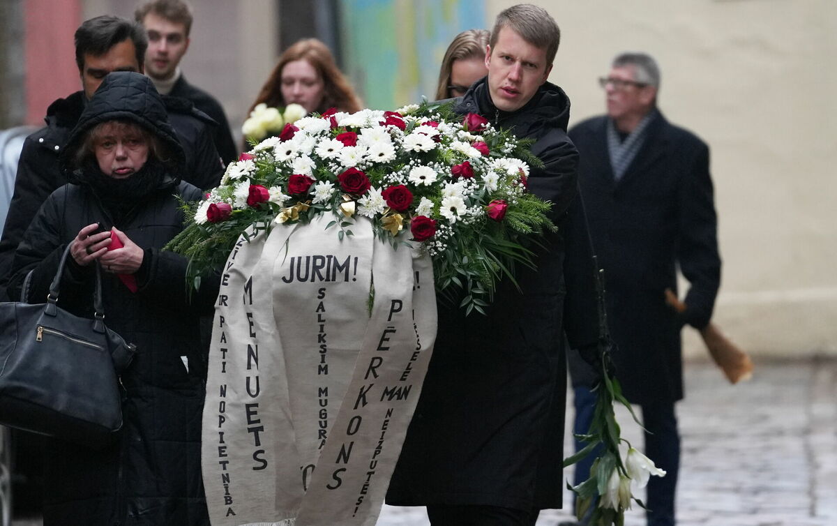 Jura Kulakova bēres. Foto: Evija Trifanova/LETA