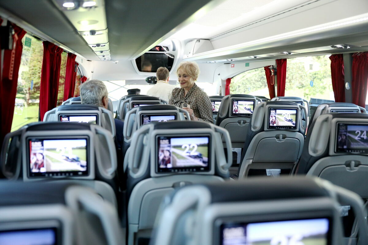 Starptautiskā pasažieru pārvadātāja "Lux Express" jaunais autobuss. Foto: Lita Millere/LETA