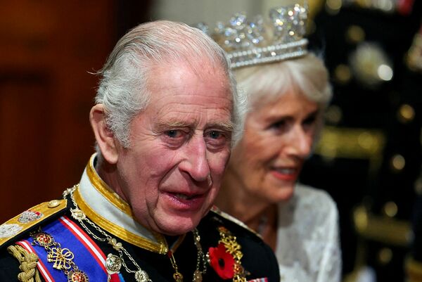 Lielbritānijas karalis Čārlzs III. Foto:  TOBY MELVILLE / POOL / AFP