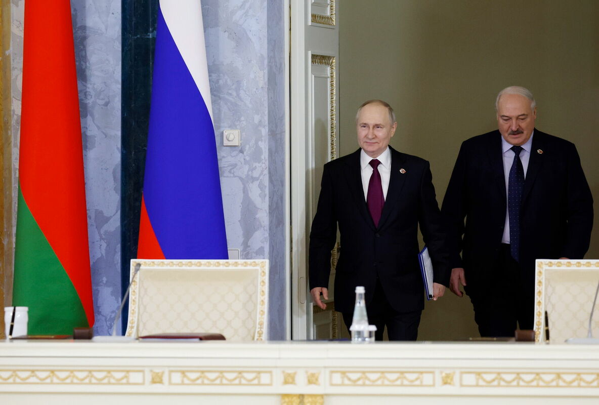 Krievijas un Baltkrievijas diktatori. Foto: EPA/DMITRY ASTAKHOV / SPUTNIK / Scanpix