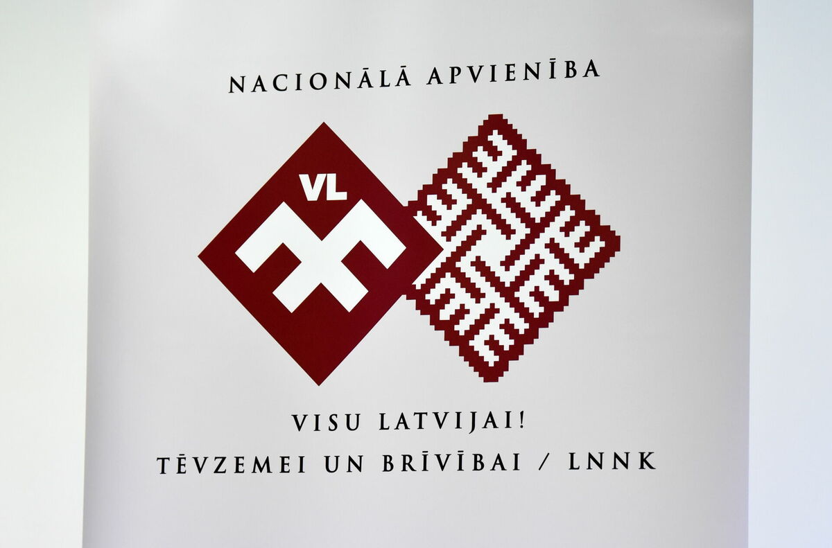 Nacionālās apvienības logo. Foto: Zane Bitere/LETA