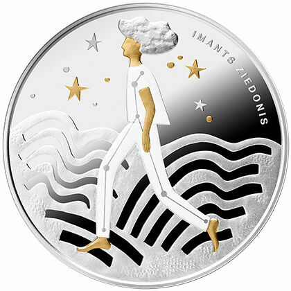 Latvijas gada monēta 2023 - "Zvaigžņu putekļi" Foto: LETA
