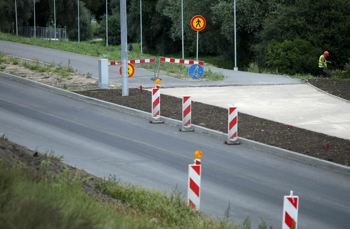 Ceļu remontdarbi. Foto: Ieva Leiniša/LETA