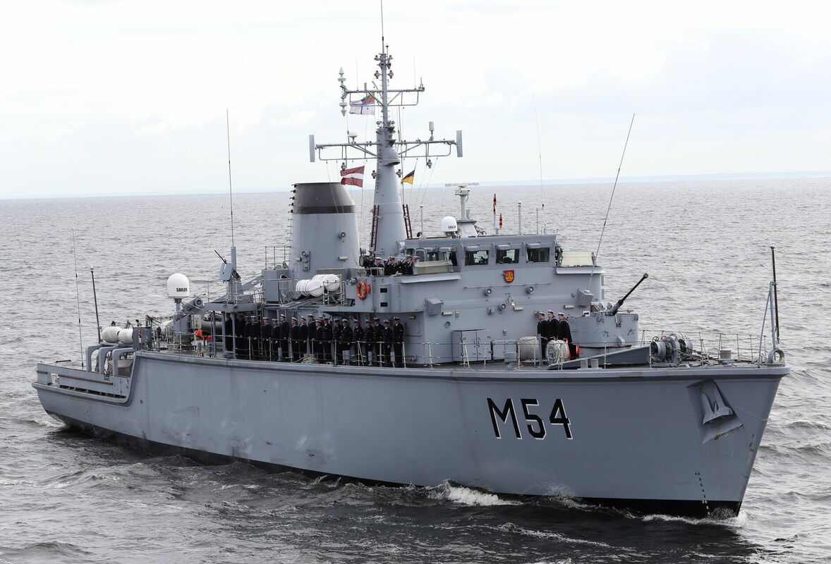 Lietuvas Jūras spēku mīnu kuģis M-54 "Kuršis" Foto: LETA