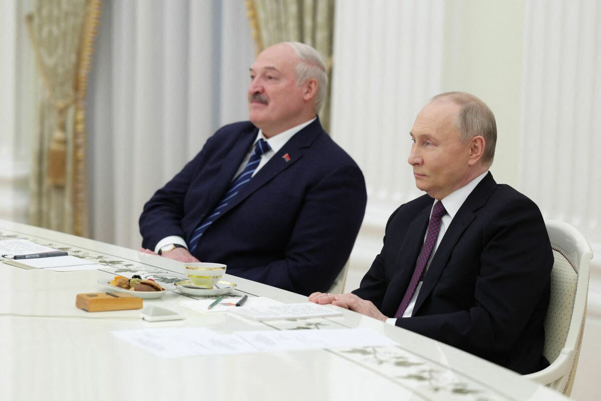 Baltkrievijas un Krievijas diktatori Aleksandrs Lukašenko un Vladimirs Putins. Foto: Gavriil GRIGOROV / POOL / AFP