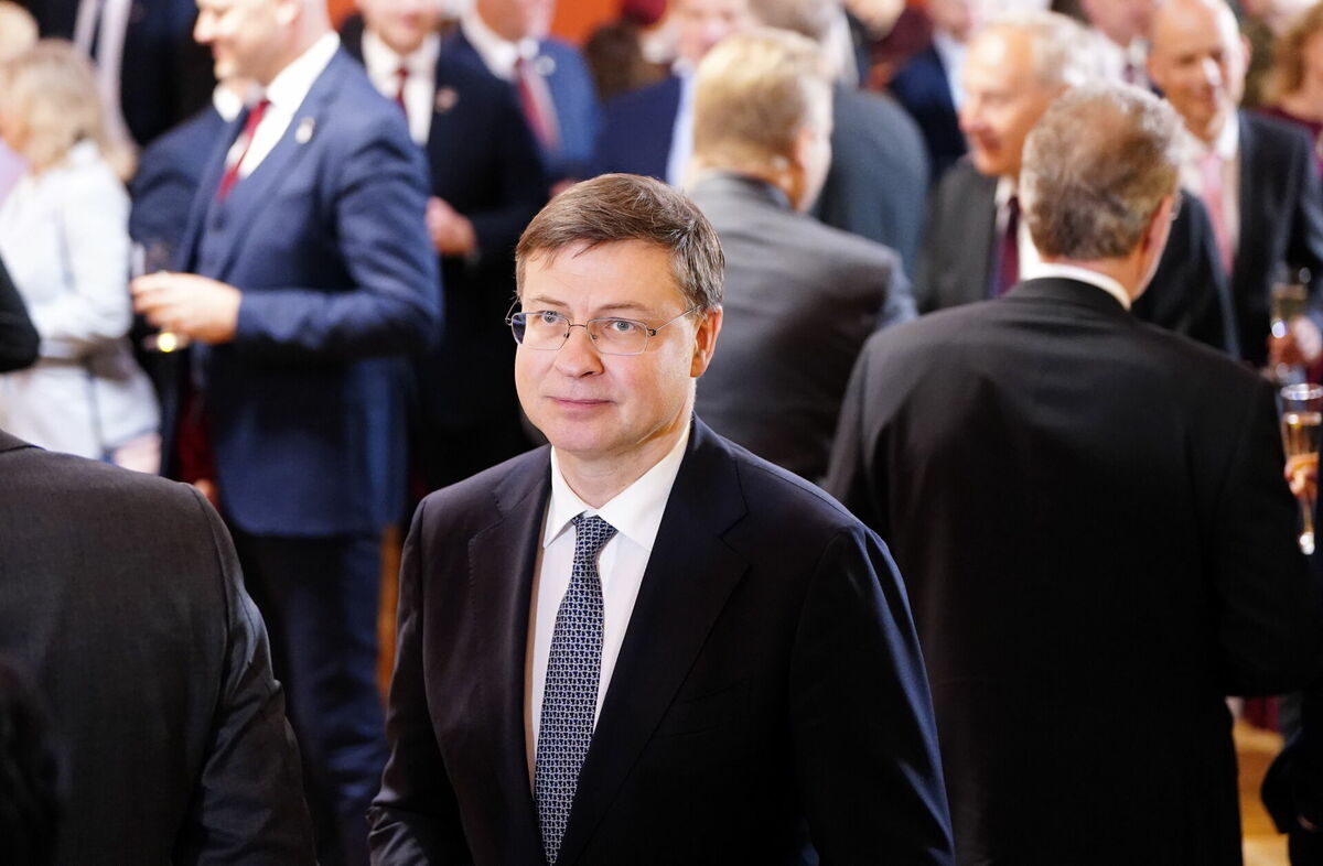 Eiropas Komisijas priekšsēdētājas izpildvietnieks Valdis Dombrovskis. Foto: Ieva Leiniša/LETA