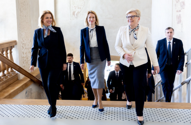 Baltijas valstu premjerministres. Foto: "X"/Evika Siliņa