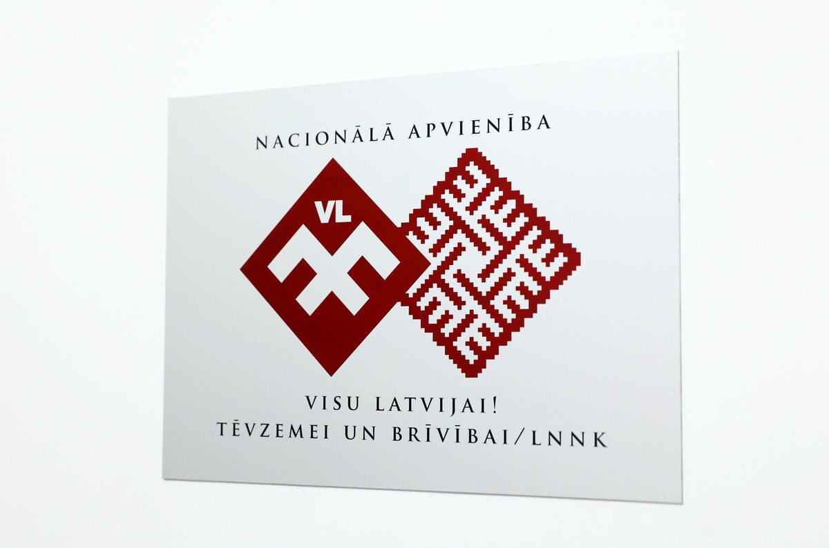 Nacionālās Apvienības logo. Foto: Ieva Leiniša/LETA